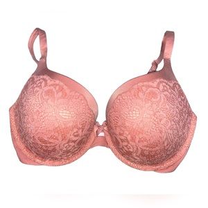 Victoria’s Secret Pink With Lace Push Up Bra 34DD